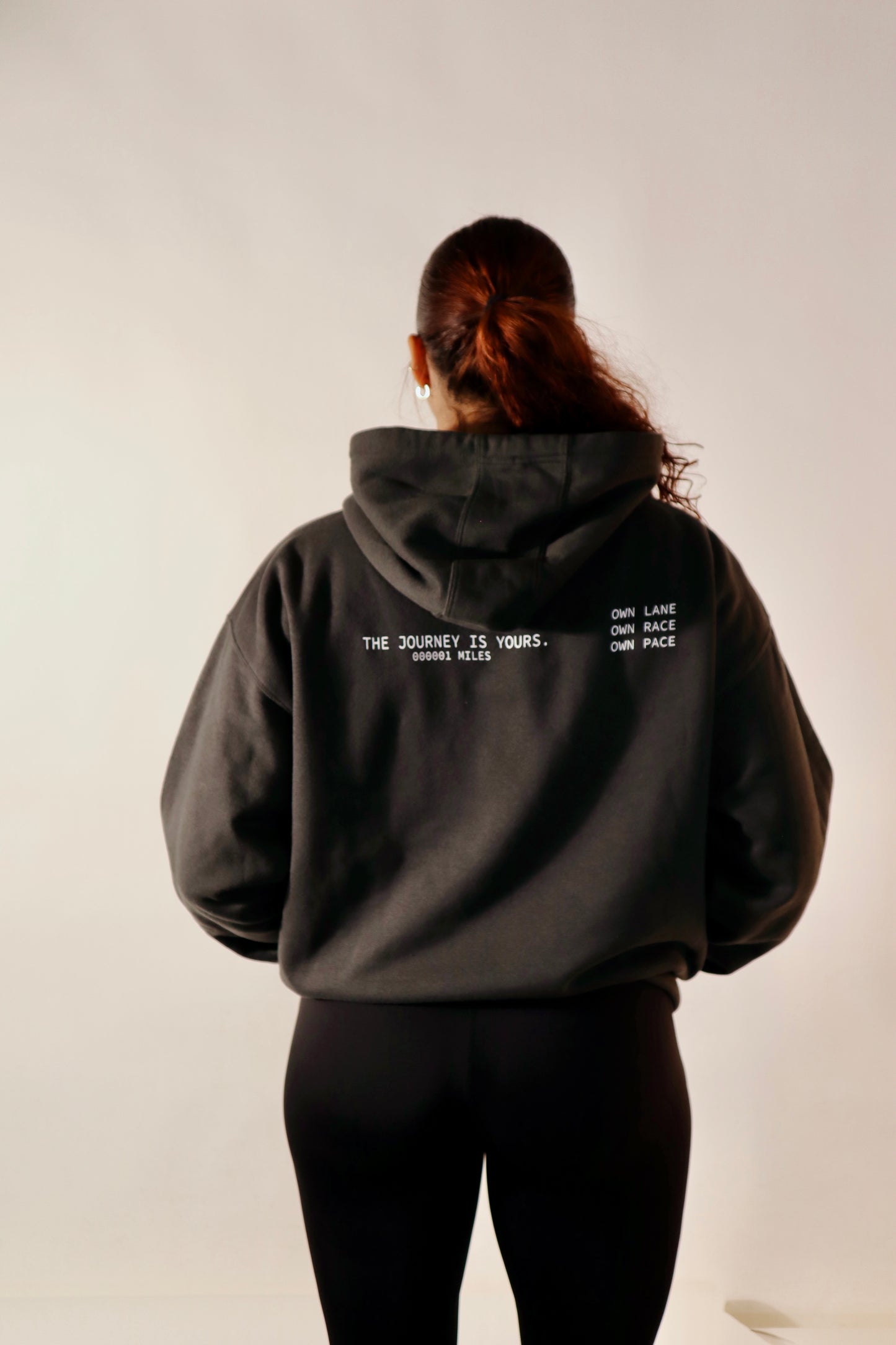 Vintage Black - 'Own Lane, Own Pace' Unisex Hoodie