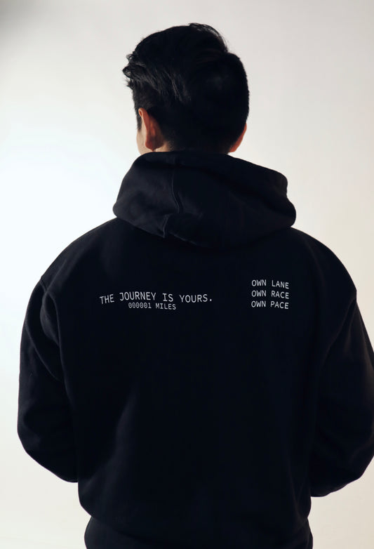 Black - 'Own Lane, Own Pace' Unisex Hoodie