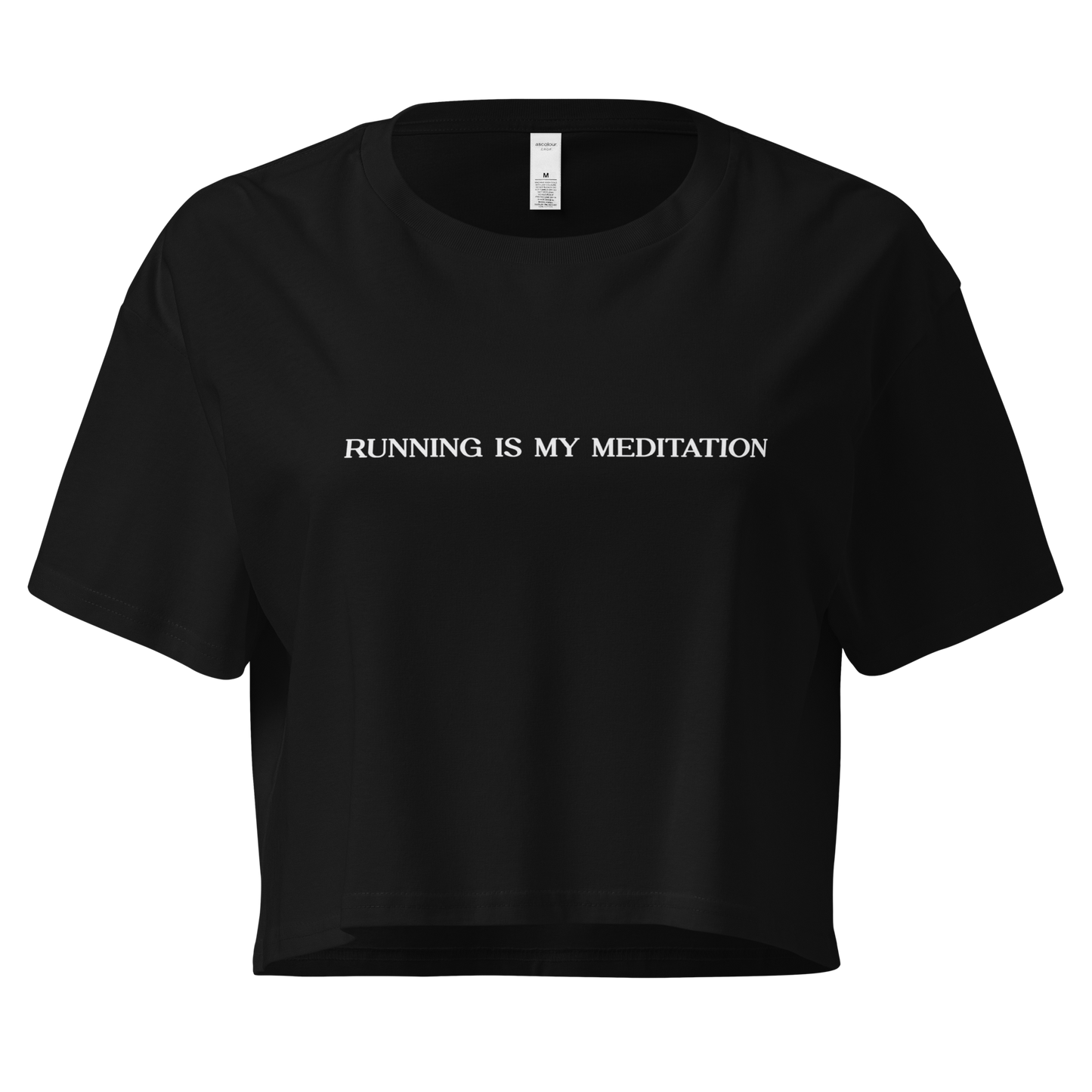 Running is my meditation - crop top